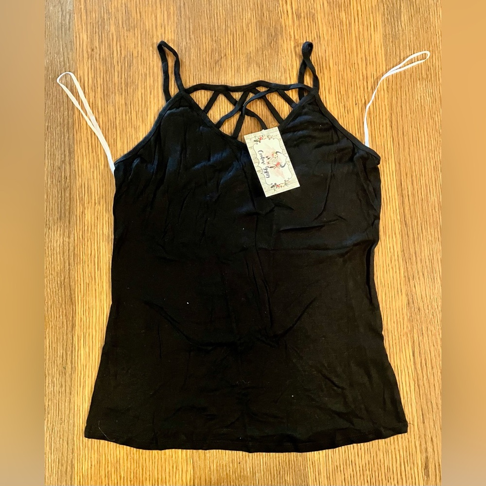 💥NEW💥Black Strappy Neck Cami